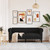  Chesterfield Sofa 2-Seater Black Fabric A949-372549