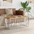  Coffee Table Silver Stainless Steel and Solid Wood Acacia A949-350055