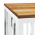  Coffee Table Silver Stainless Steel and Solid Wood Acacia A949-350055