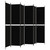  6-Panel Room Divider Black 118.1"x86.6" Fabric A949-350257