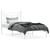  Metal Bed Frame without Mattress with Headboard White 39.4"x78.7 A949-374383