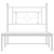  Metal Bed Frame without Mattress with Headboard White 39.4"x78.7 A949-374383