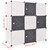  Storage Cube Organizer with 9 Compartments Black and White A949-244924