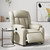  Electric Massage Recliner Chair Cream Faux Leather A949-3206244