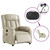  Electric Massage Recliner Chair Cream Faux Leather A949-3206244