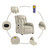  Electric Massage Recliner Chair Cream Faux Leather A949-3206244