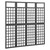  4-Panel Room Divider/Trellis Solid Fir Wood Black 63.4"x70.9 A949-316483