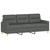  2 Piece Sofa Set with Cushions Dark Gray Fabric A949-3201601