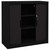  Sliding Door Cabinet Black 35.4"x15.7"x35.4" Steel A949-336431