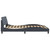  Bed Frame "Dover" Dark Gray 59.8"x79.9" Velvet A949-373292