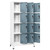  Locker Cabinet Light Gray and Dark Gray 35.4"x17.7"x70.9" Steel A949-339819