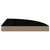  Floating Corner Shelf High Gloss Black 13.8"x13.8"x1.5" MDF A949-323910