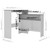  Bar Table with 2 Table Tops White and Gray 51.2"x15.7"x47.2 A949-280221