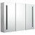  LED Bathroom Mirror Cabinet Concrete Gray 35"x5.5"x24.4 A949-326525