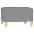  Footstool Light Gray 23.6"x19.7"x16.1" Fabric A949-349263