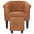  Tub Chair with Footstool Brown Faux Leather A949-356501