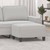  Footstool Light Gray 27.6"x21.7"x16.1" Microfiber Fabric A949-349362