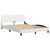  Bed Frame "Dover" White 53.9"x74.8" Faux Leather A949-373286