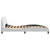  Bed Frame "Dover" White 53.9"x74.8" Faux Leather A949-373286