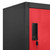  Locker Cabinet Anthracite and Red 35.4"x17.7"x70.9" Steel A949-339817
