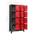  Locker Cabinet Anthracite and Red 35.4"x17.7"x70.9" Steel A949-339817