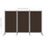  3-Panel Room Divider Brown 102.4"x70.9" Fabric A949-320732