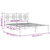  Metal Bed Frame without Mattress with Headboard White 59.1"x78.7 A949-376375