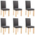  Dining Chairs 6 pcs Dark Gray Fabric A949-277235