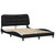  Bed Frame without Mattress "Hvar" Black and White 53.9"x74.8" Faux Leather A949-3208038
