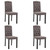  Dining Chairs 4 pcs Taupe Fabric A949-249260