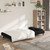  2-Seater Sofa Bed with Two Pillows Black Velvet A949-375812
