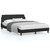  Bed Frame "Dover" Black 53.9"x74.8" Faux Leather A949-373285
