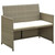  2 Seater Patio Sofa with Cushions Beige Poly Rattan A949-46396