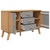  Sideboard OLDEN Gray and Brown 44.9"x16.9"x28.9" Solid Wood Pine A949-358598