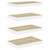  Floating Wall Shelves 4 pcs Oak and White 19.7"x9.1"x1.5" MDF A949-326575