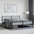 Metal Bed Frame without Mattress with Footboard Black 76"x79.9 A949-374461