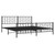  Metal Bed Frame without Mattress with Footboard Black 76"x79.9 A949-374461