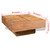  Coffee Table Brown Square Solid Mango Wood A949-241132