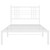  Metal Bed Frame without Mattress with Headboard White 39.4"x78.7 A949-376368