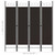  4-Panel Room Divider Brown 63"x70.9 A949-320703