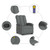  Stand up Massage Recliner Chair Dark Gray Fabric A949-3205883