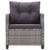  6 Piece Patio Sofa Set with Cushions Poly Rattan Dark Gray A949-46150