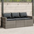  Patio Sofa with Cushions 3-Seater Gray Poly Rattan A949-366343