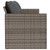  Patio Sofa with Cushions 3-Seater Gray Poly Rattan A949-366343