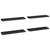  Floating Wall Shelves 4 pcs Black 35.4"x9.3"x1.5" MDF A949-323840