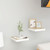  Floating Wall Shelves 2 pcs Oak and White 9.1"x9.3"x1.5" MDF A949-326568