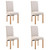  Dining Chairs 4 pcs Cream Fabric A949-249272