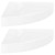  Floating Corner Shelves 2 pcs High Gloss White 9.8x9.8x1.5" MDF A949-323887