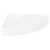  Floating Corner Shelves 2 pcs High Gloss White 9.8x9.8x1.5" MDF A949-323887