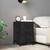  Bedside Cabinet Black 15.7"x11.8"x21.7" Solid Wood Pine A949-349914